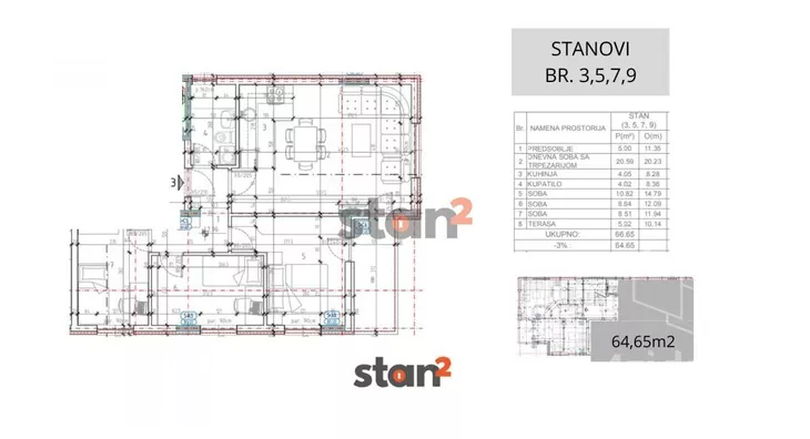 Troiposoban stan | 4zida