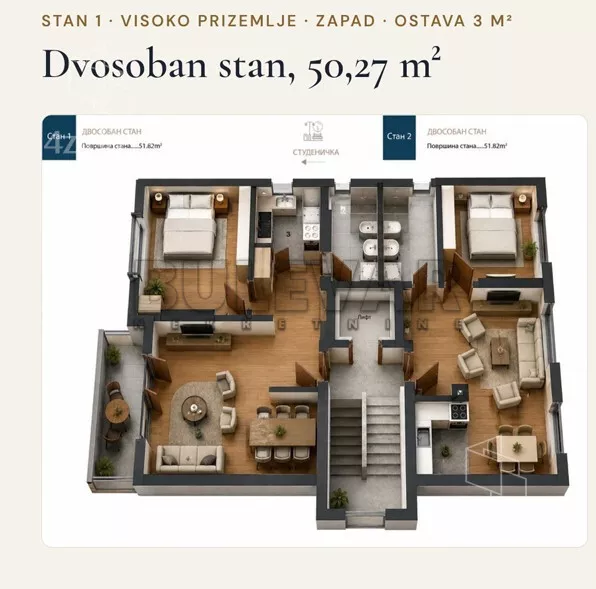 Dvosoban stan | 4zida