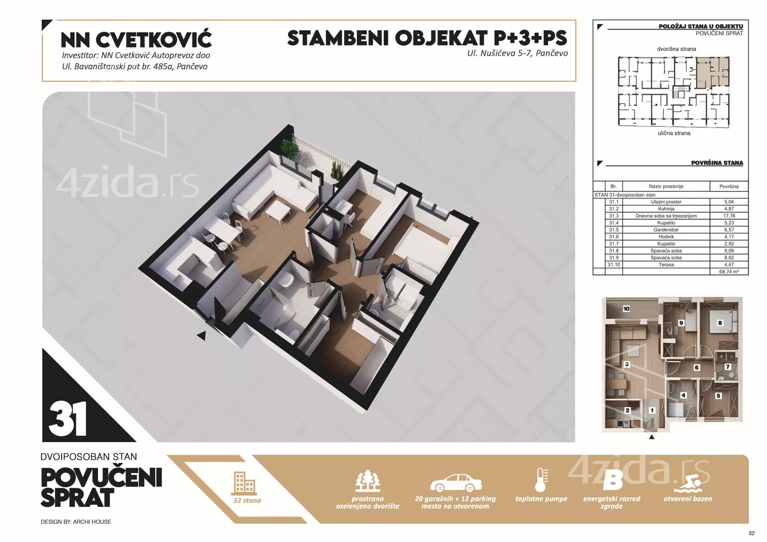 Trosoban stan | 4zida