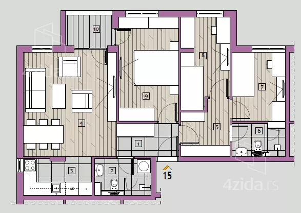 Troiposoban stan | 4zida