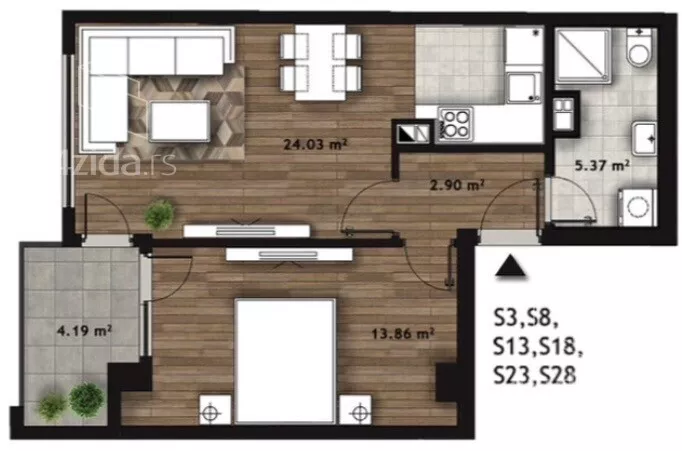 Dvosoban stan | 4zida