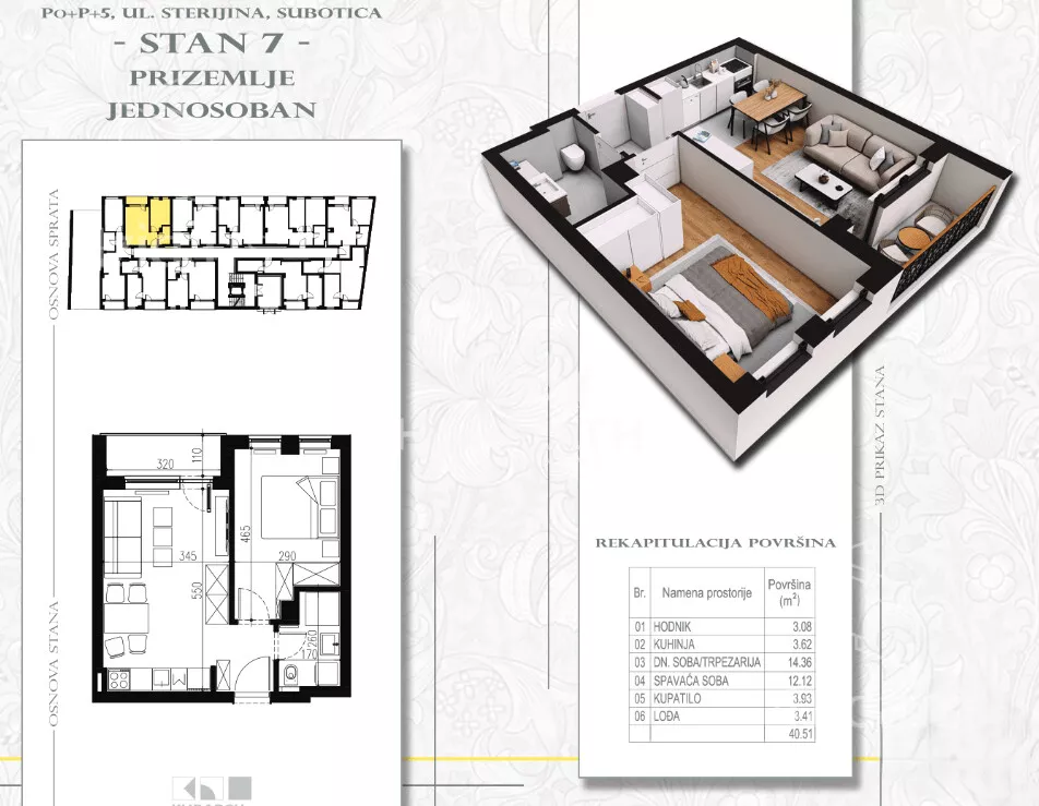 Jednosoban stan | 4zida