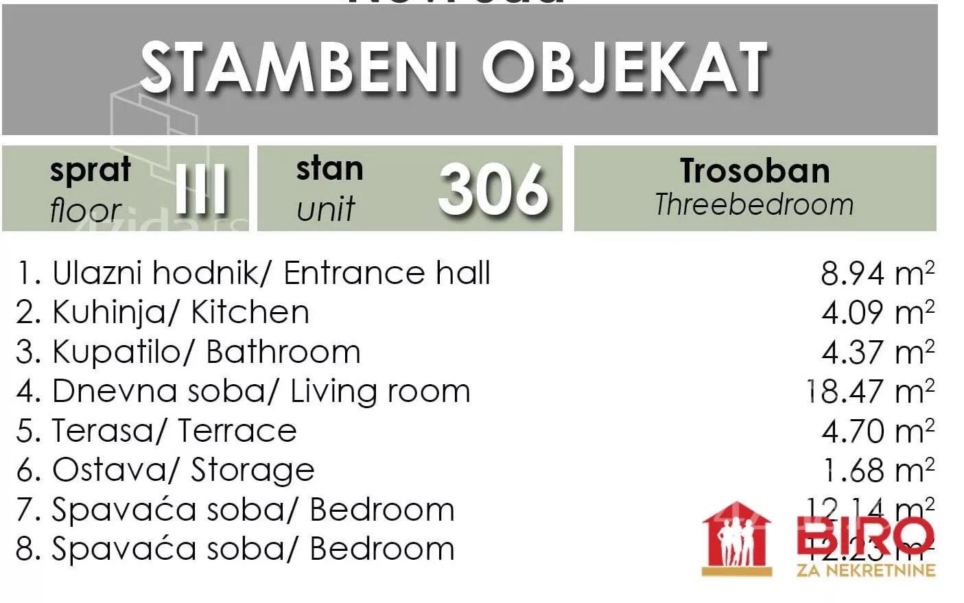 Trosoban stan | 4zida