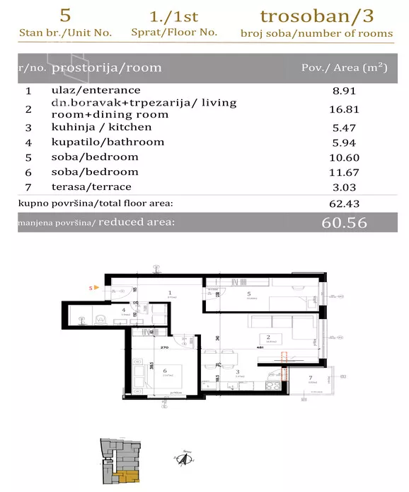 Trosoban stan | 4zida