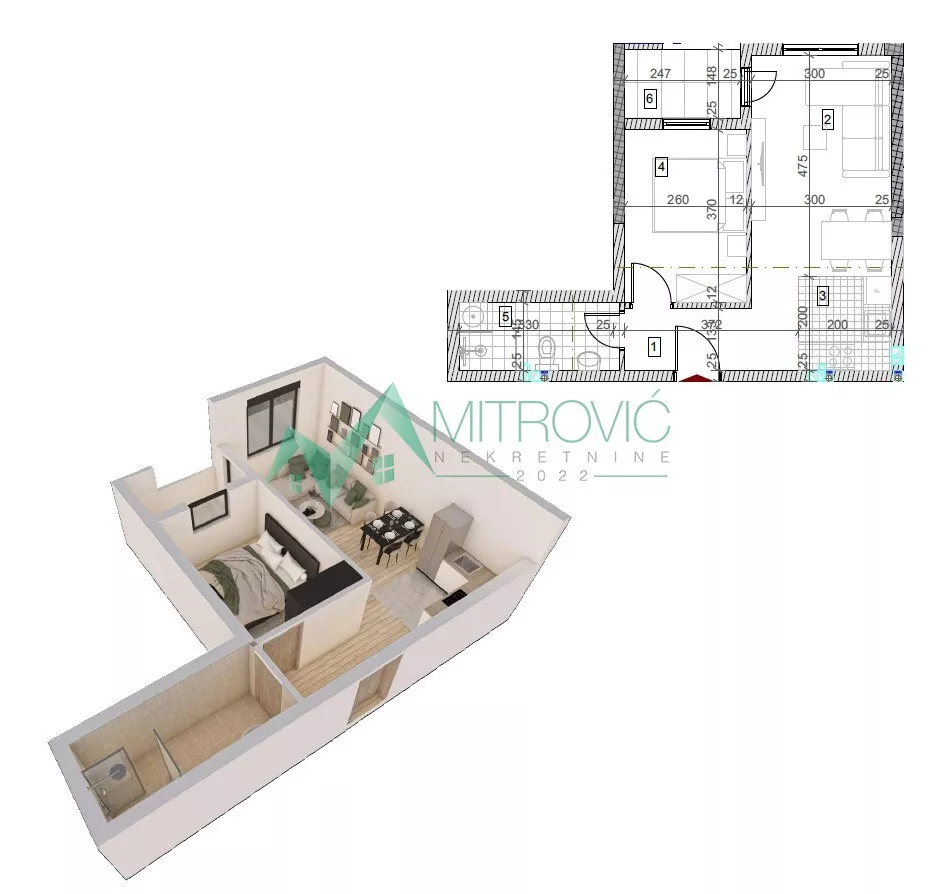 Jednoiposoban stan | 4zida