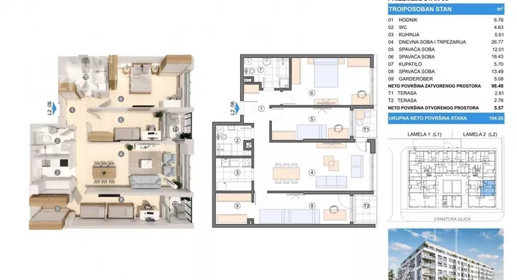 Troiposoban stan | 4zida