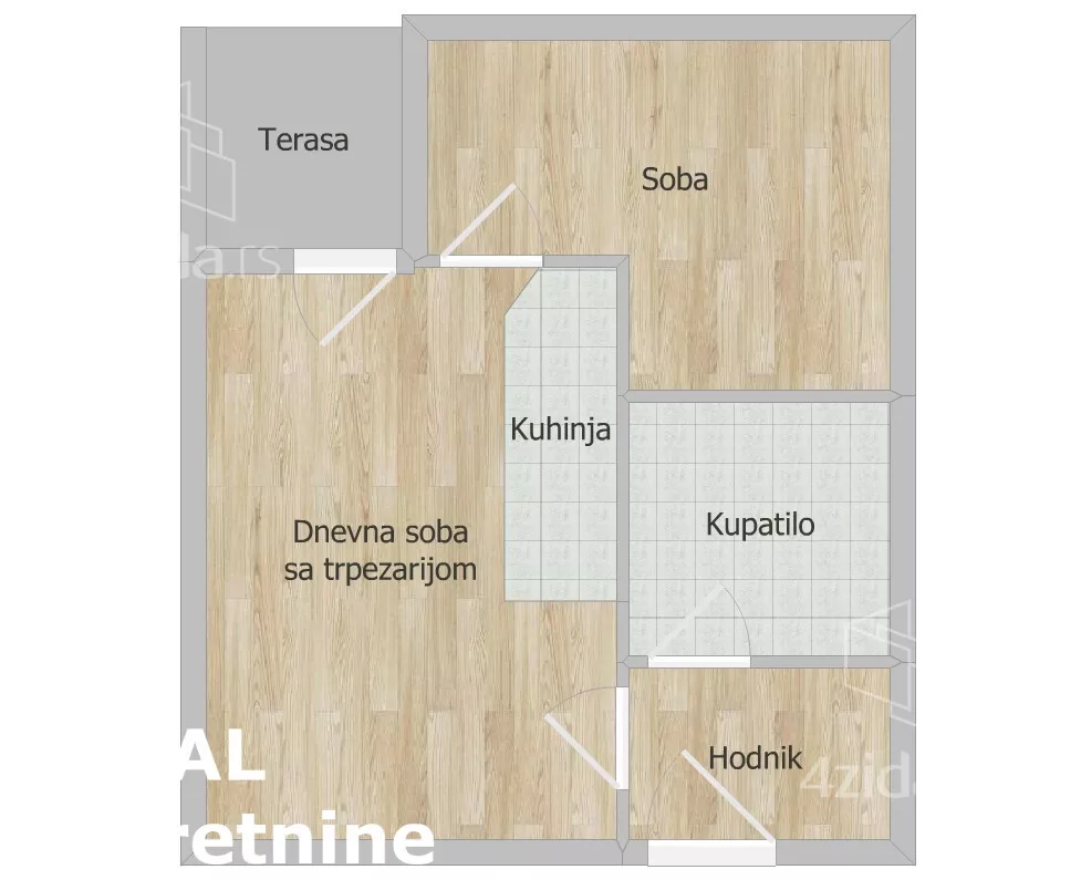 Jednoiposoban stan | 4zida