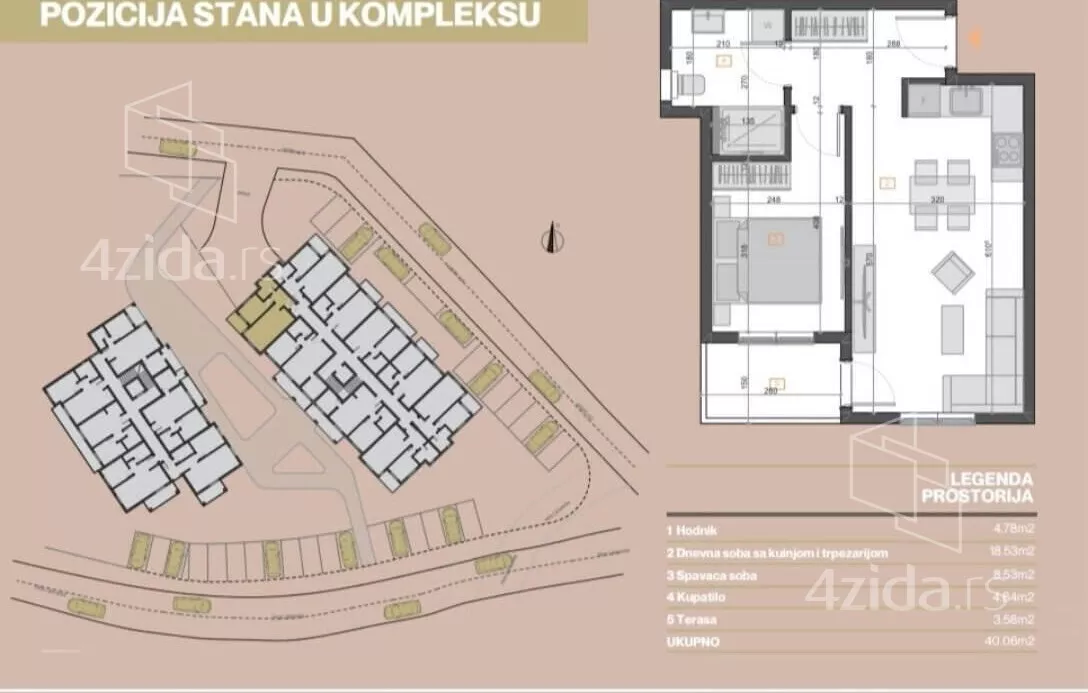 Jednosoban stan | 4zida