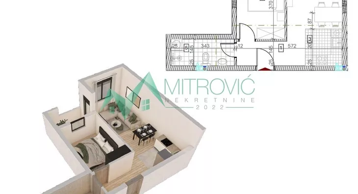 Jednoiposoban stan | 4zida