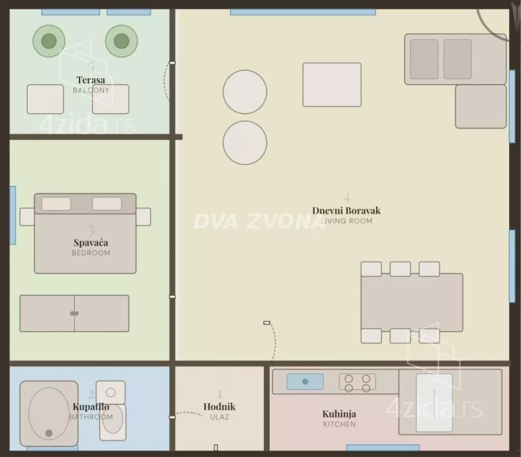 Dvosoban stan | 4zida