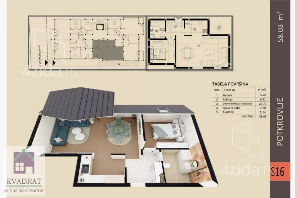 Dvosoban stan | 4zida