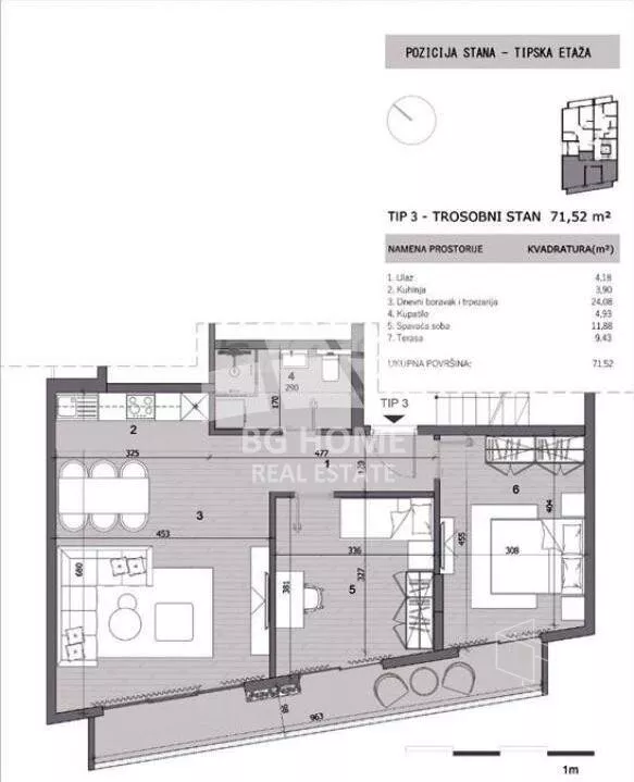 Trosoban stan | 4zida