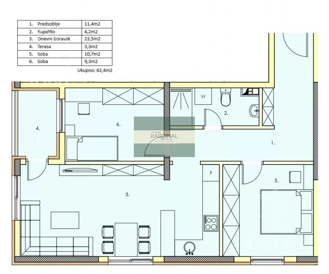 Dvosoban stan | 4zida
