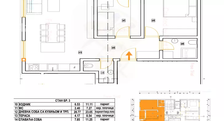 Trosoban stan | 4zida