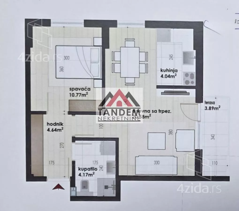 Jednoiposoban stan | 4zida