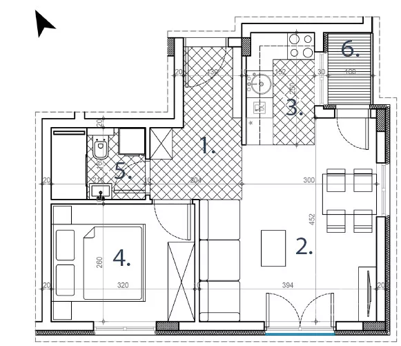 Jednoiposoban stan | 4zida
