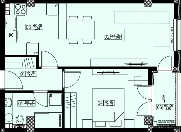 Dvosoban stan | 4zida