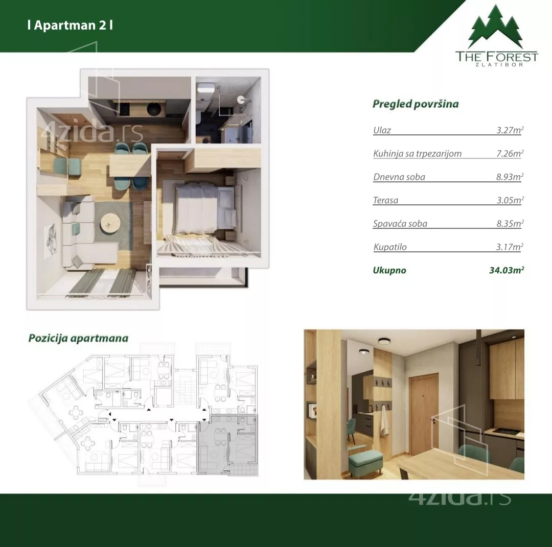 Jednoiposoban stan | 4zida