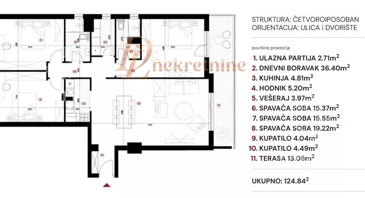Četvoroiposoban stan | 4zida