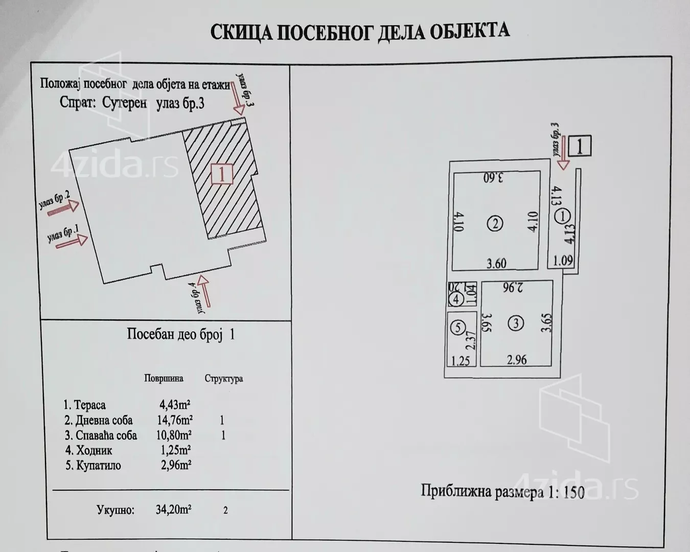 Jednosoban stan | 4zida