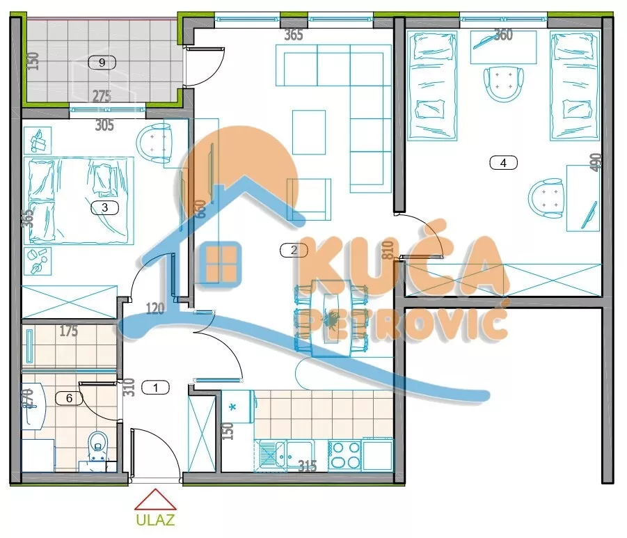 Trosoban stan | 4zida