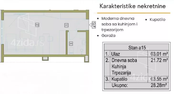 Jednosoban stan | 4zida