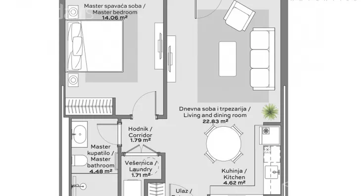 Dvosoban stan | 4zida