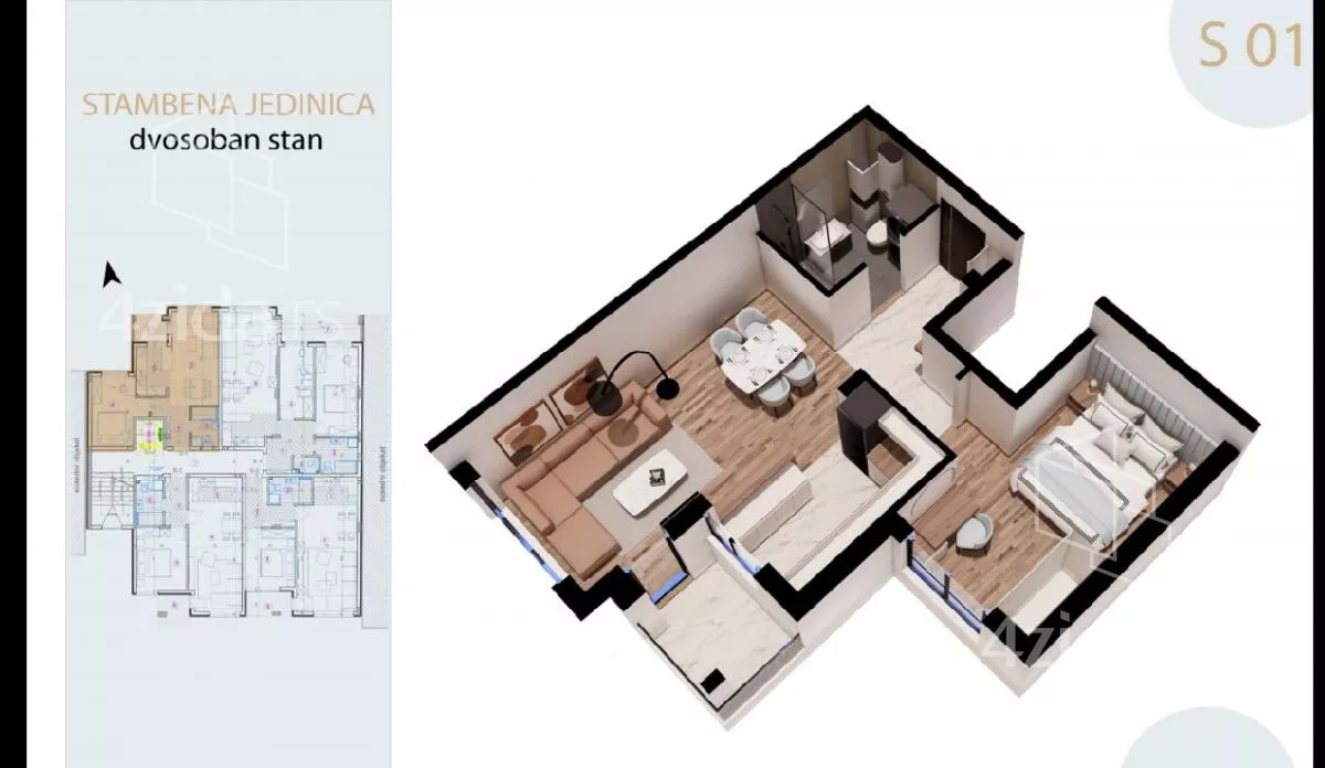 Dvosoban stan | 4zida