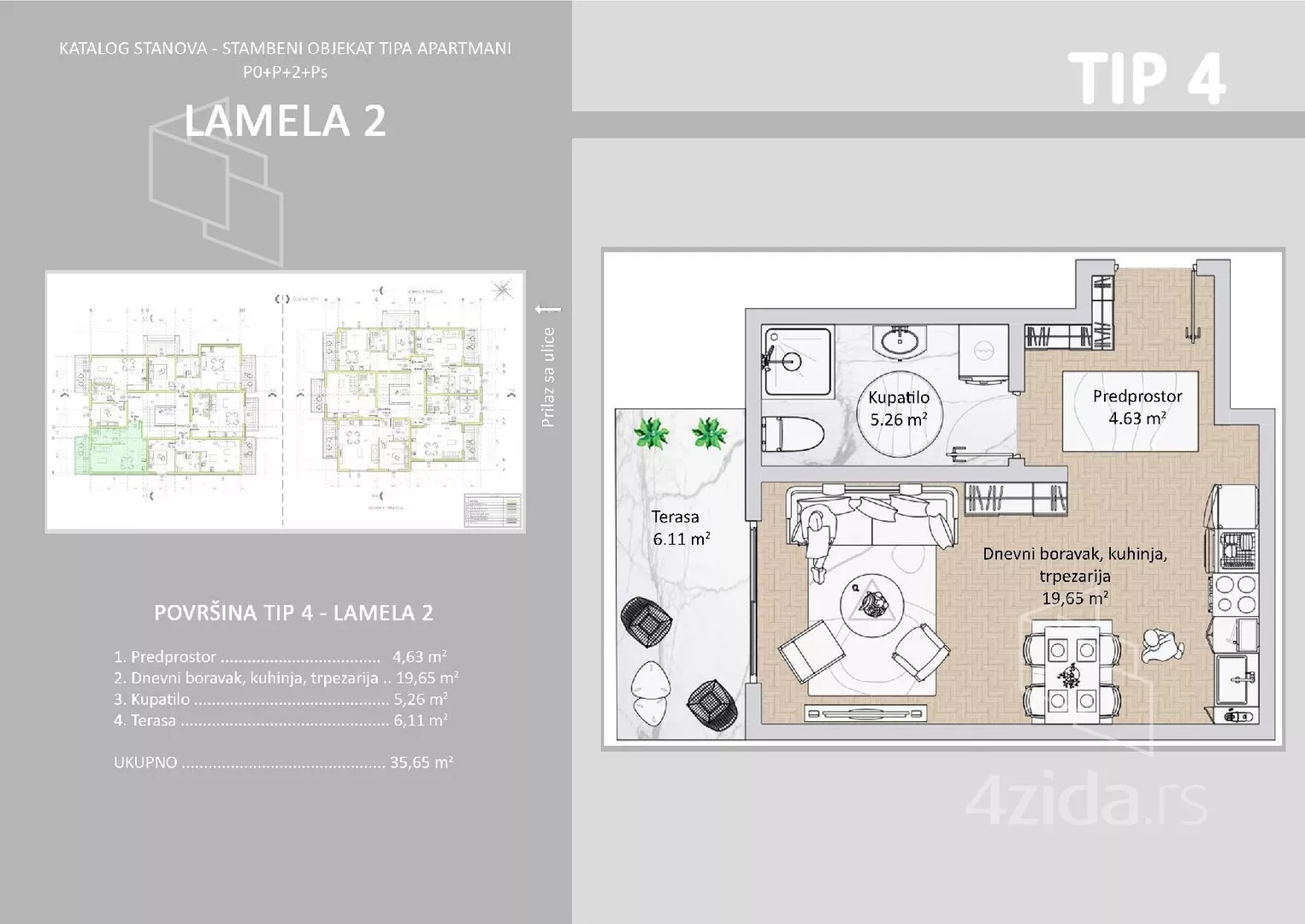 Jednosoban stan | 4zida