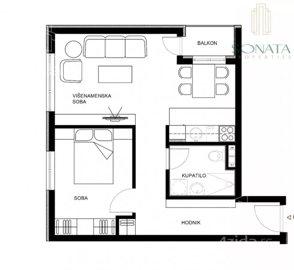 Dvosoban stan | 4zida