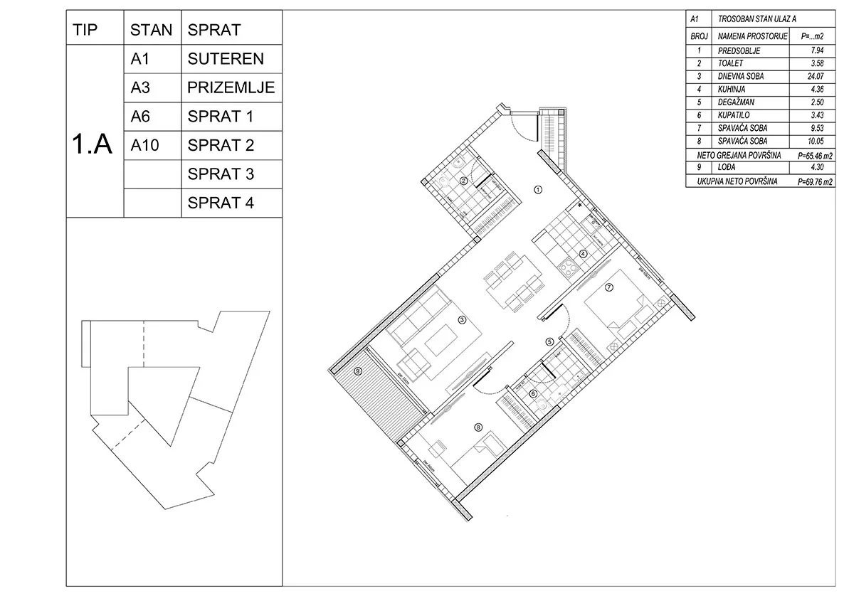 Trosoban stan | 4zida