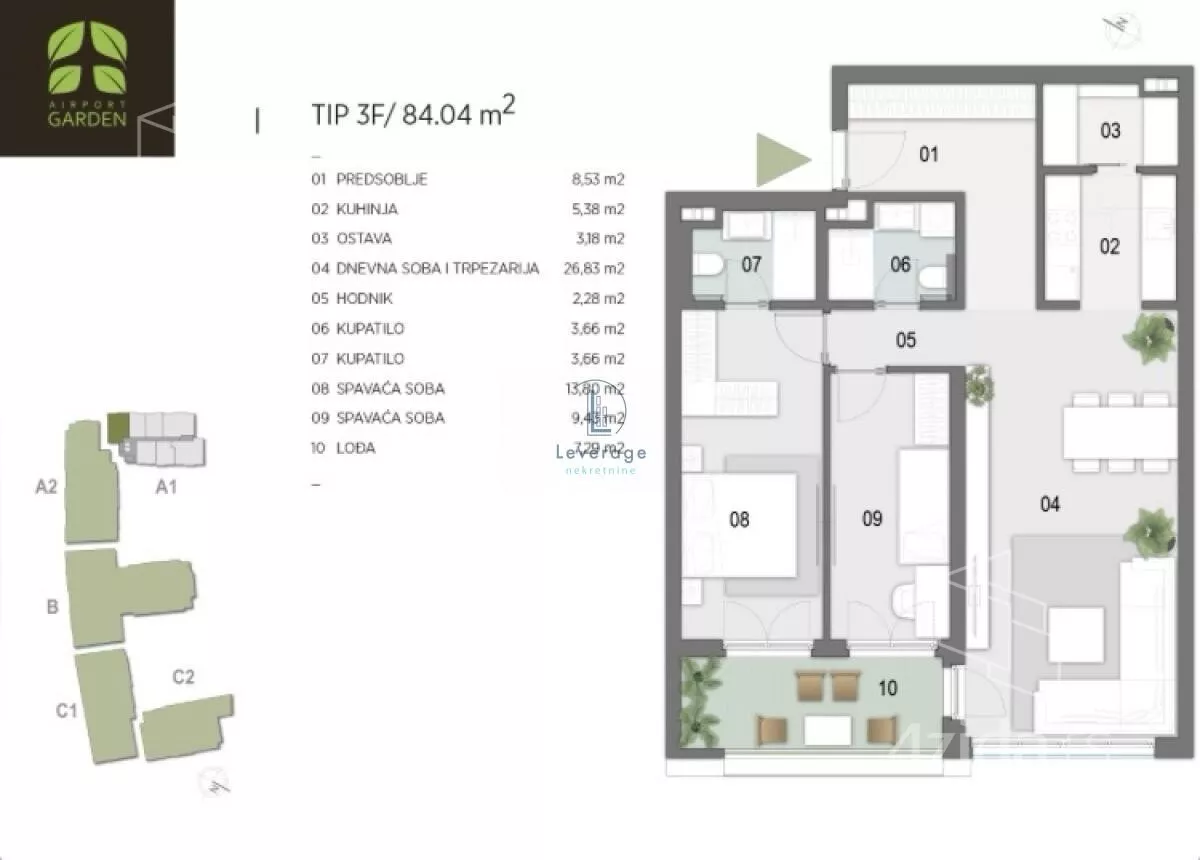 Trosoban stan | 4zida