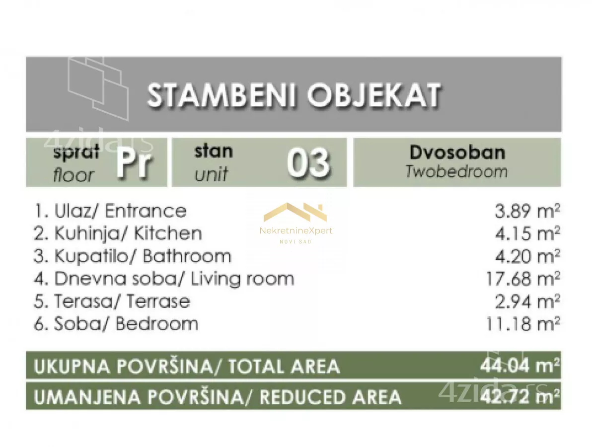 Dvosoban stan | 4zida