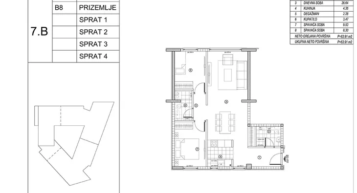 Trosoban stan | 4zida