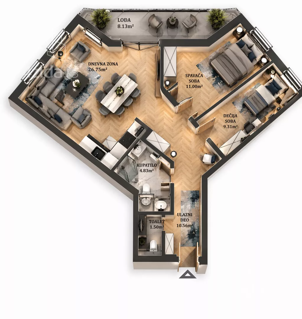 Trosoban stan | 4zida