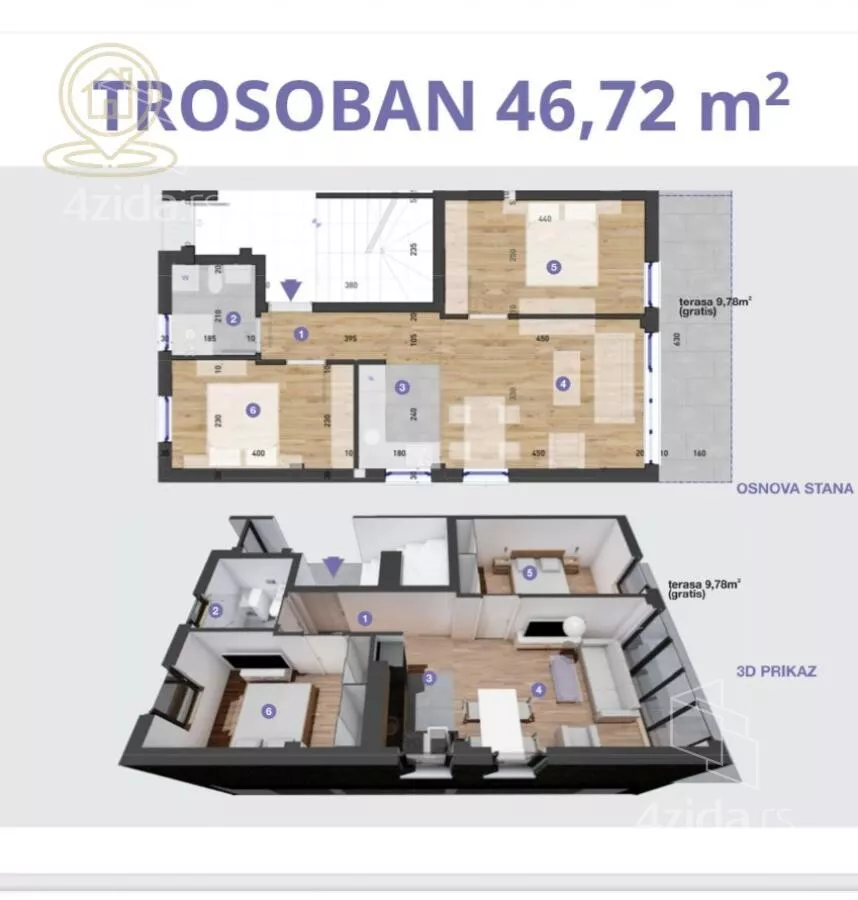 Trosoban stan | 4zida