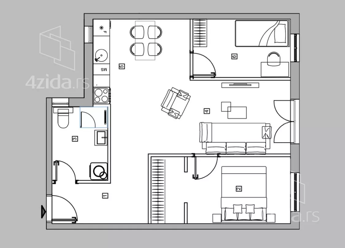 Dvoiposoban stan | 4zida