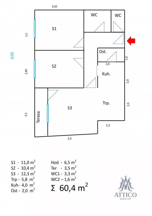 Trosoban stan | 4zida