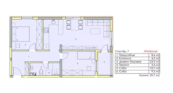 Dvoiposoban stan | 4zida