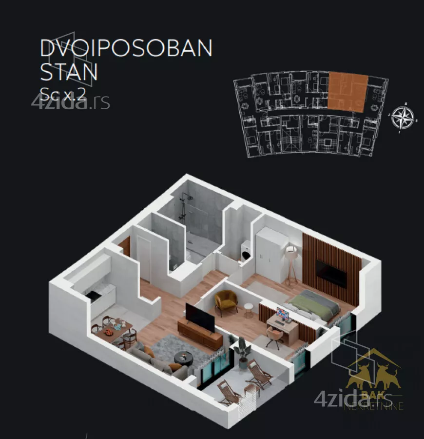 Dvoiposoban stan | 4zida