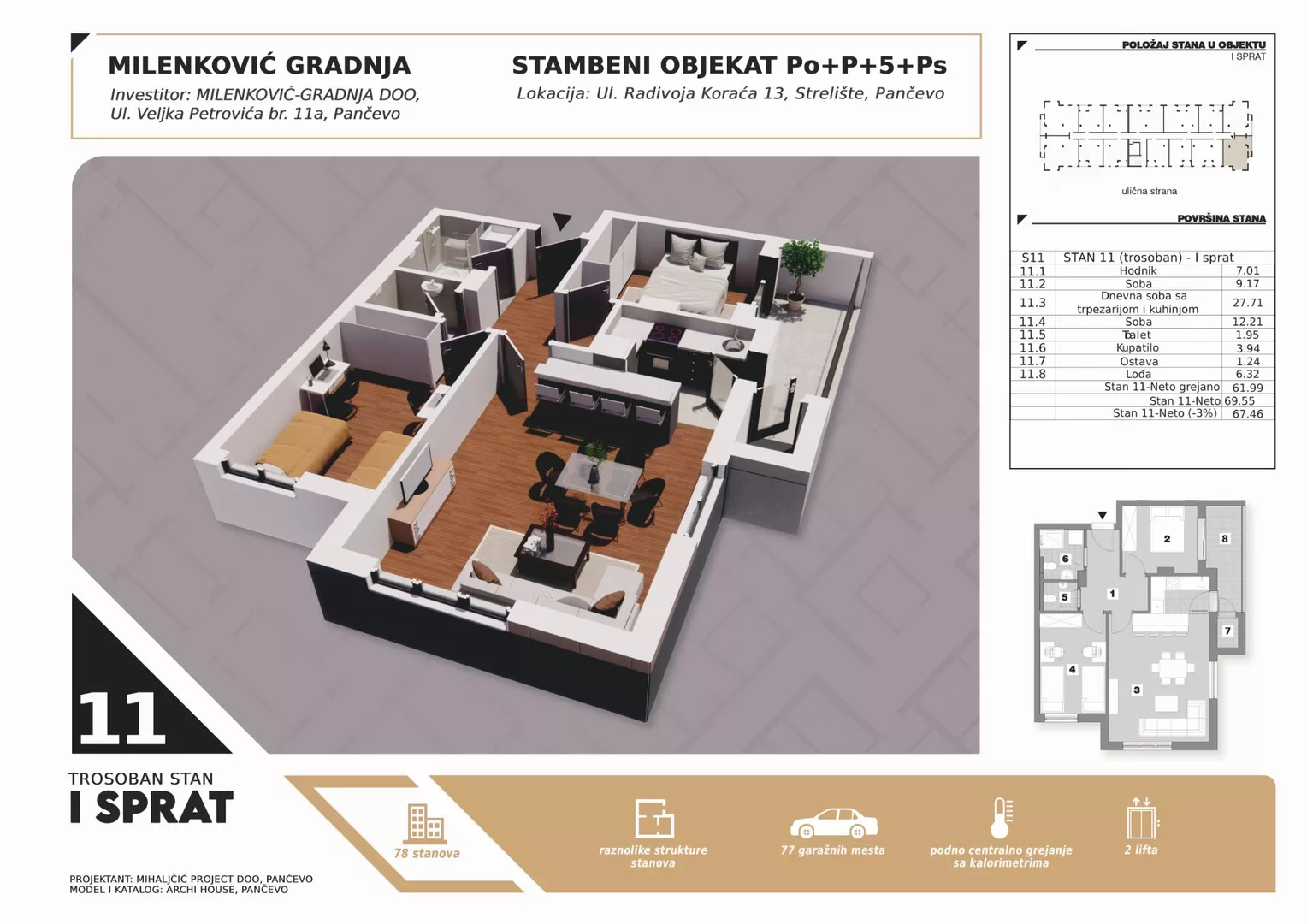 Trosoban stan | 4zida