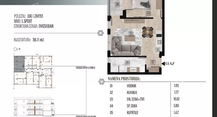 Jednosoban stan | 4zida