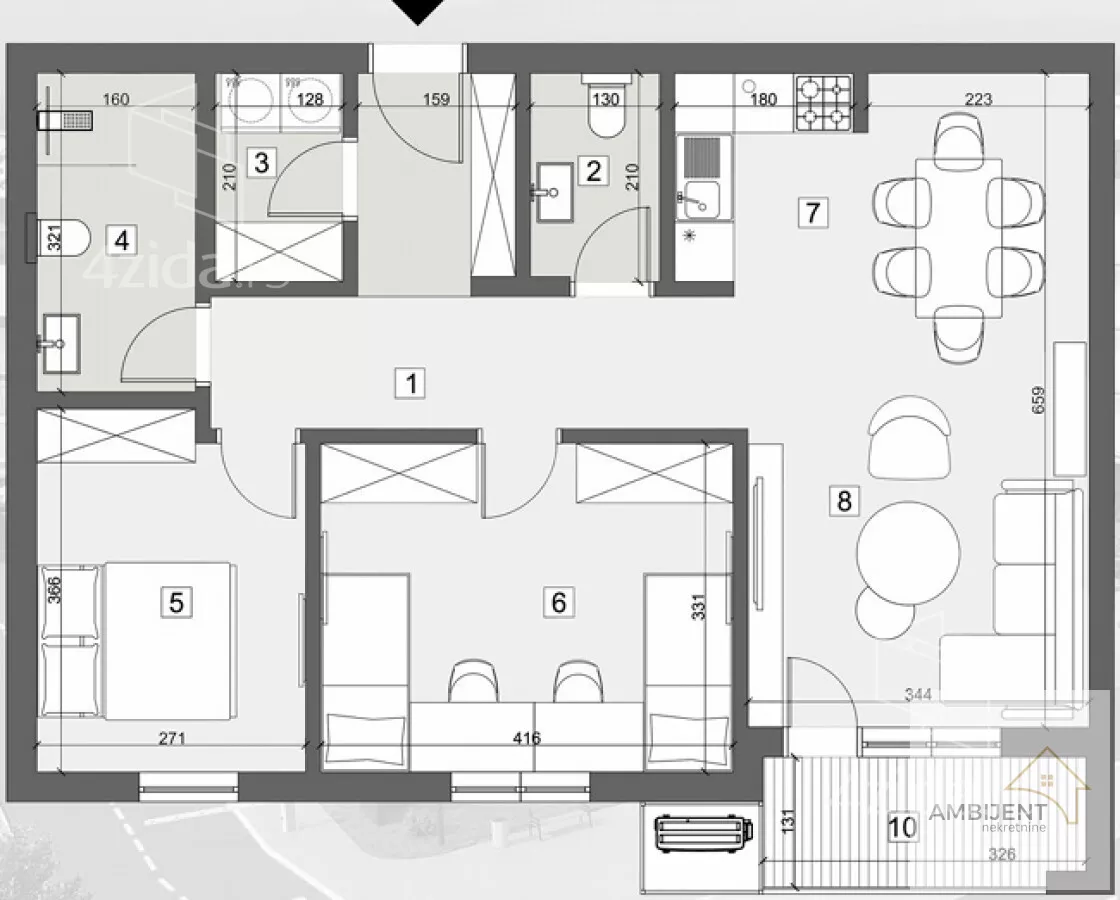 Trosoban stan | 4zida