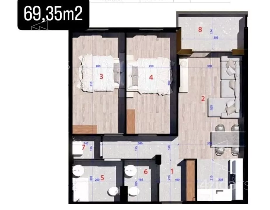 Trosoban stan | 4zida