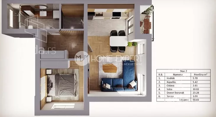 Jednoiposoban stan | 4zida