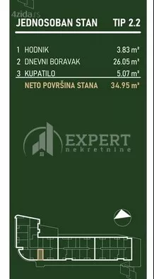 Jednosoban stan | 4zida