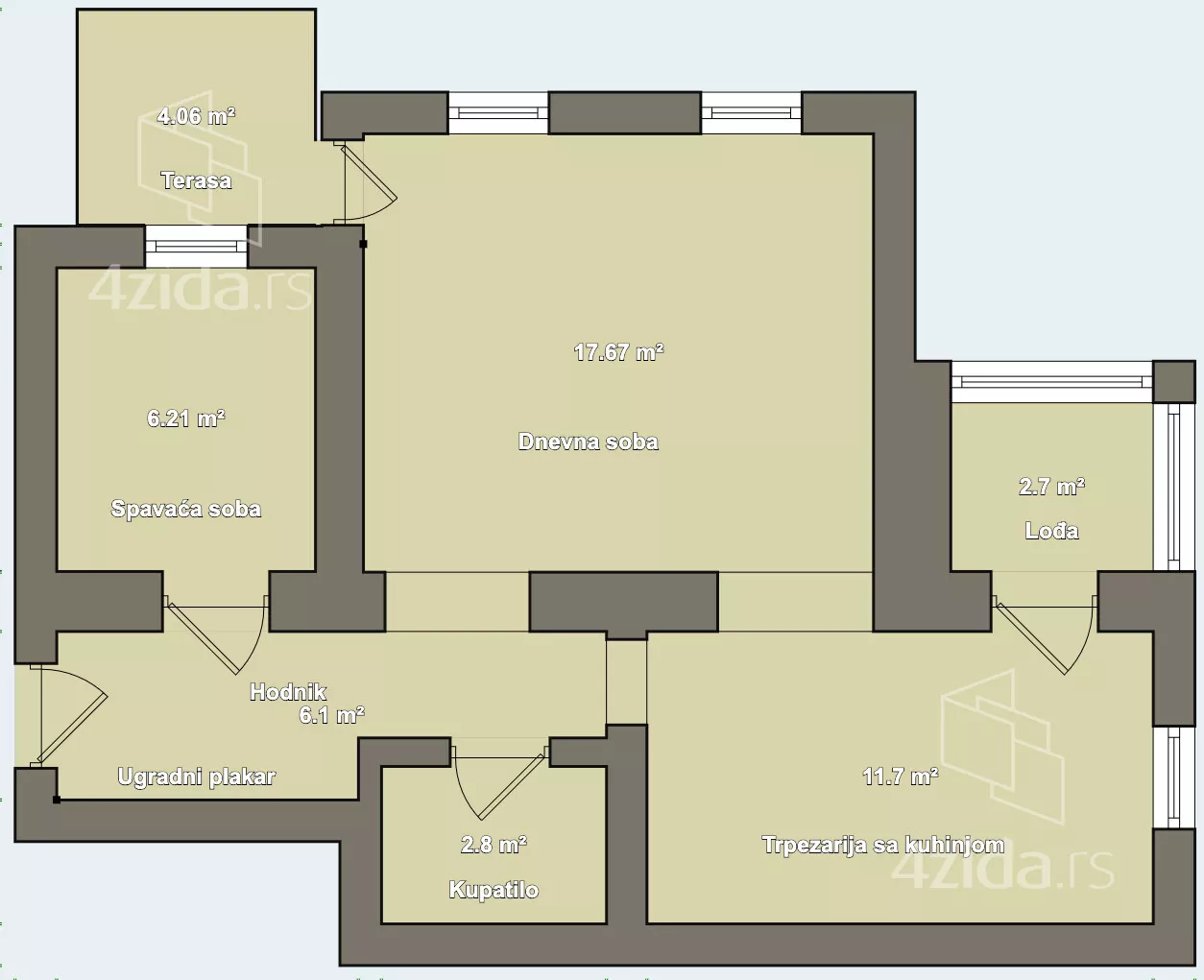 Dvosoban stan | 4zida