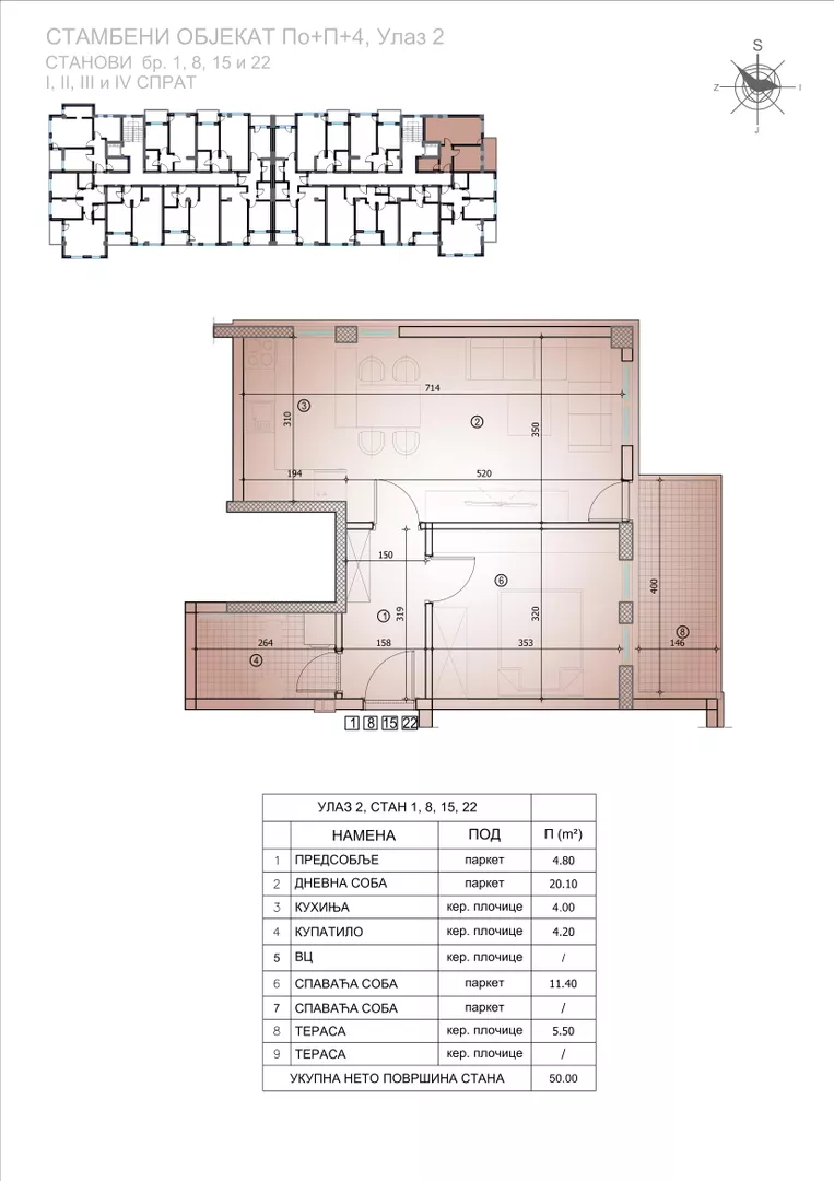 Jednoiposoban stan | 4zida