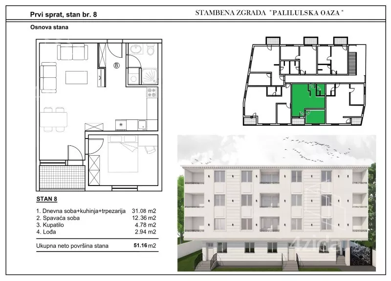 Dvosoban stan | 4zida