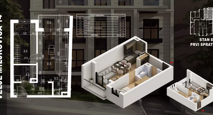 Jednosoban stan | 4zida